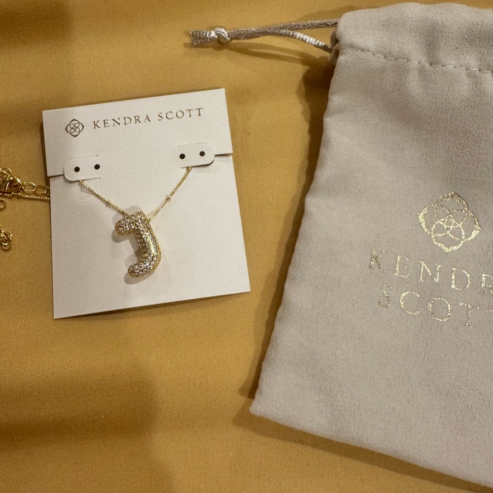 Kendra Scott Gold  Initial Necklace - Picture 2 of 3